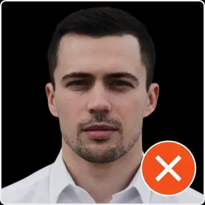 Rejected US Visa Picture - Background Shadows