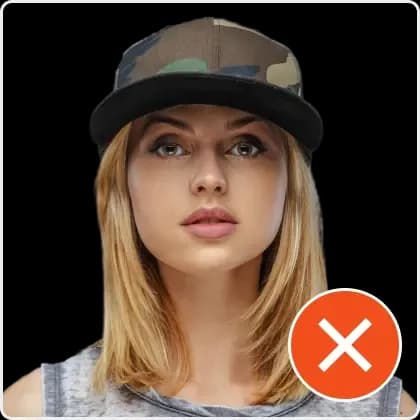 Rejected Photo - Face Partially Obscured