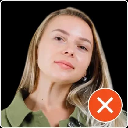 Rejected US Visa Photo - Tilted Head