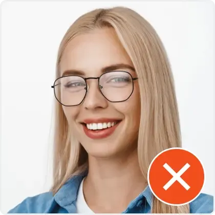 Rejected Visa Photo - Wearing Glasses